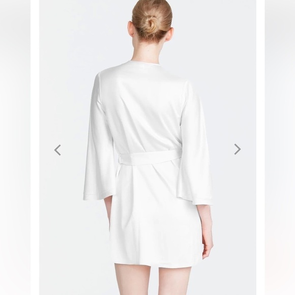 Rya Collection Ivory Satin Heavenly Cover Up Robe XS/S - Picture 2 of 3